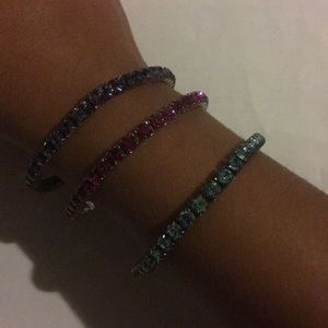 3 Swarovski lightning bracelets